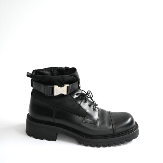 1999aw prada side release buckle leather boots 42