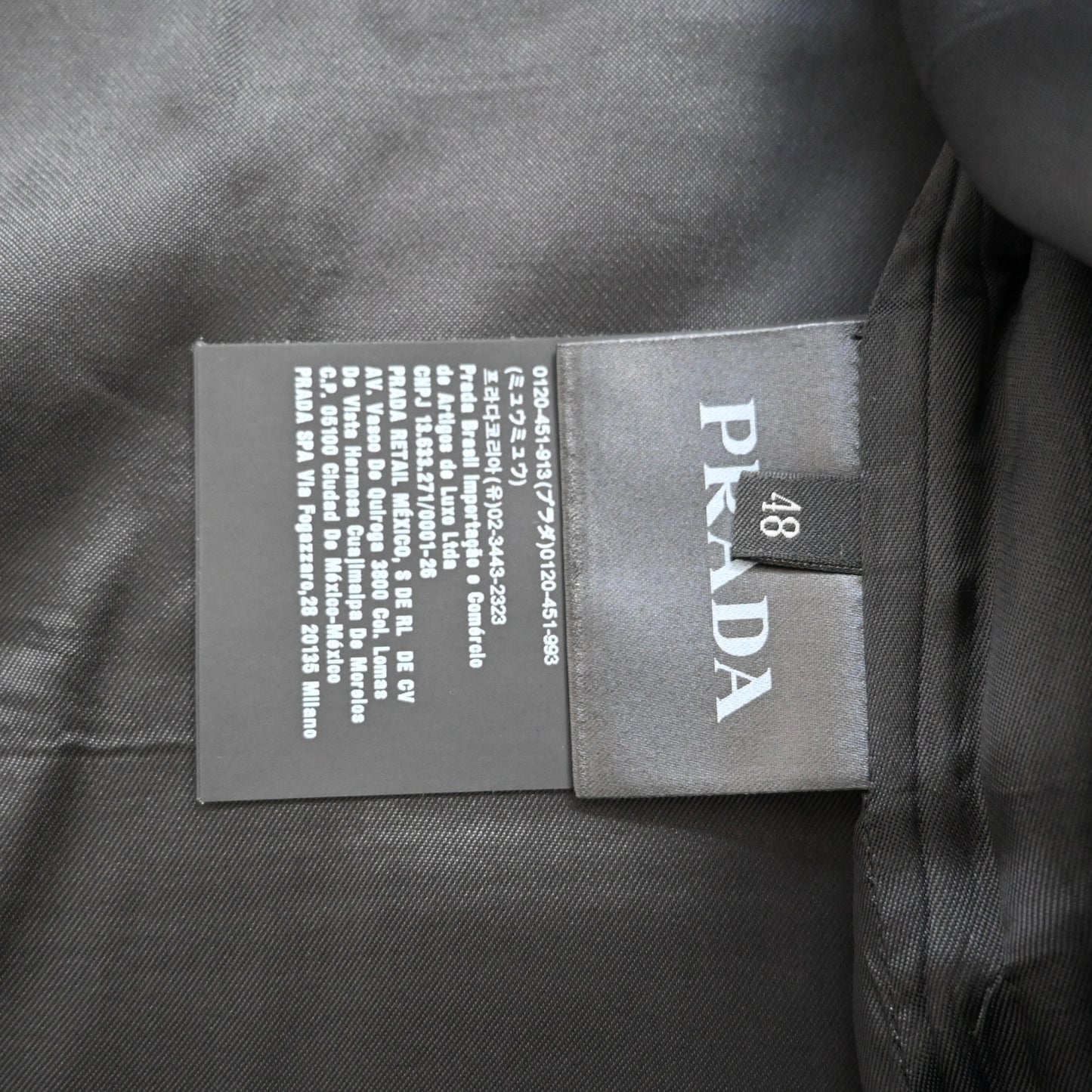 2018aw prada paint virgin wool long coat 48