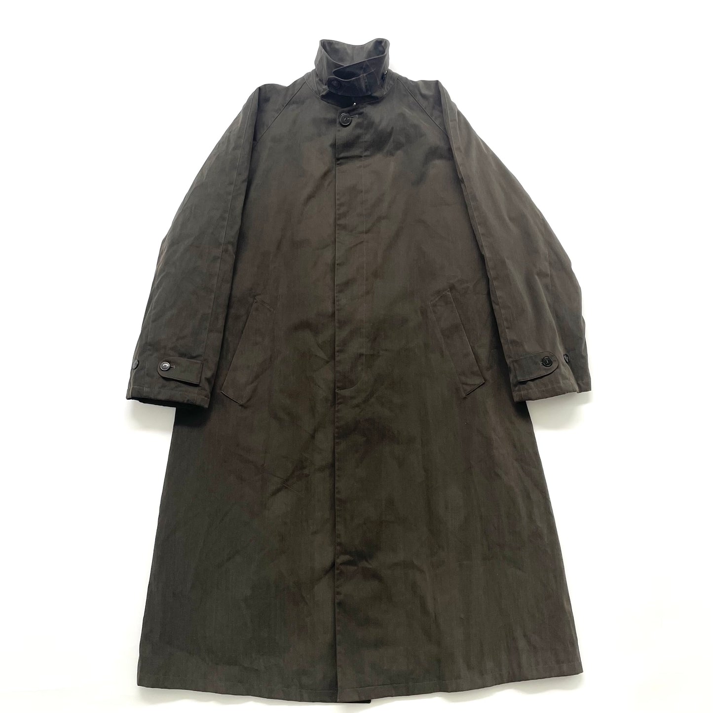 1990s giorgio armani cotton long coat 46