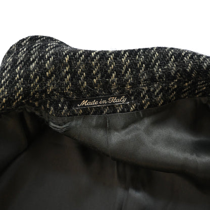 1989aw giorgio armani tweed wool long coat 48