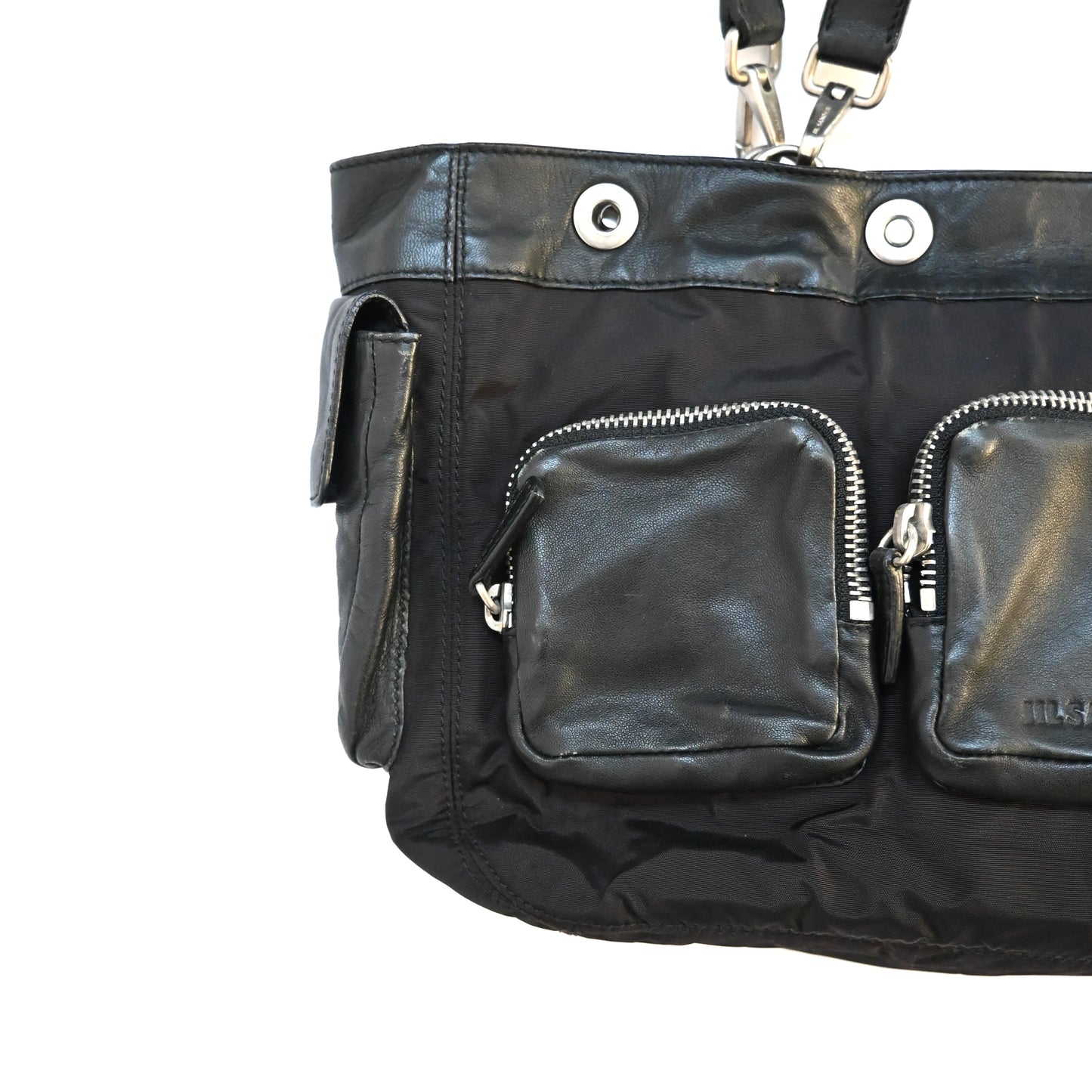 2002ss jil sander leather docking mulch pocket hand bag