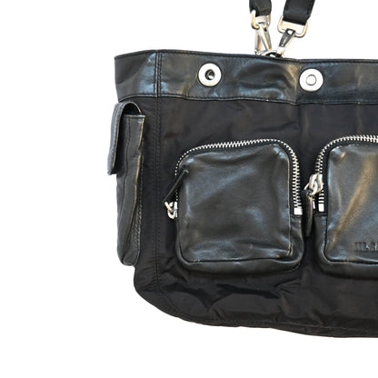 2002ss jil sander leather docking mulch pocket hand bag