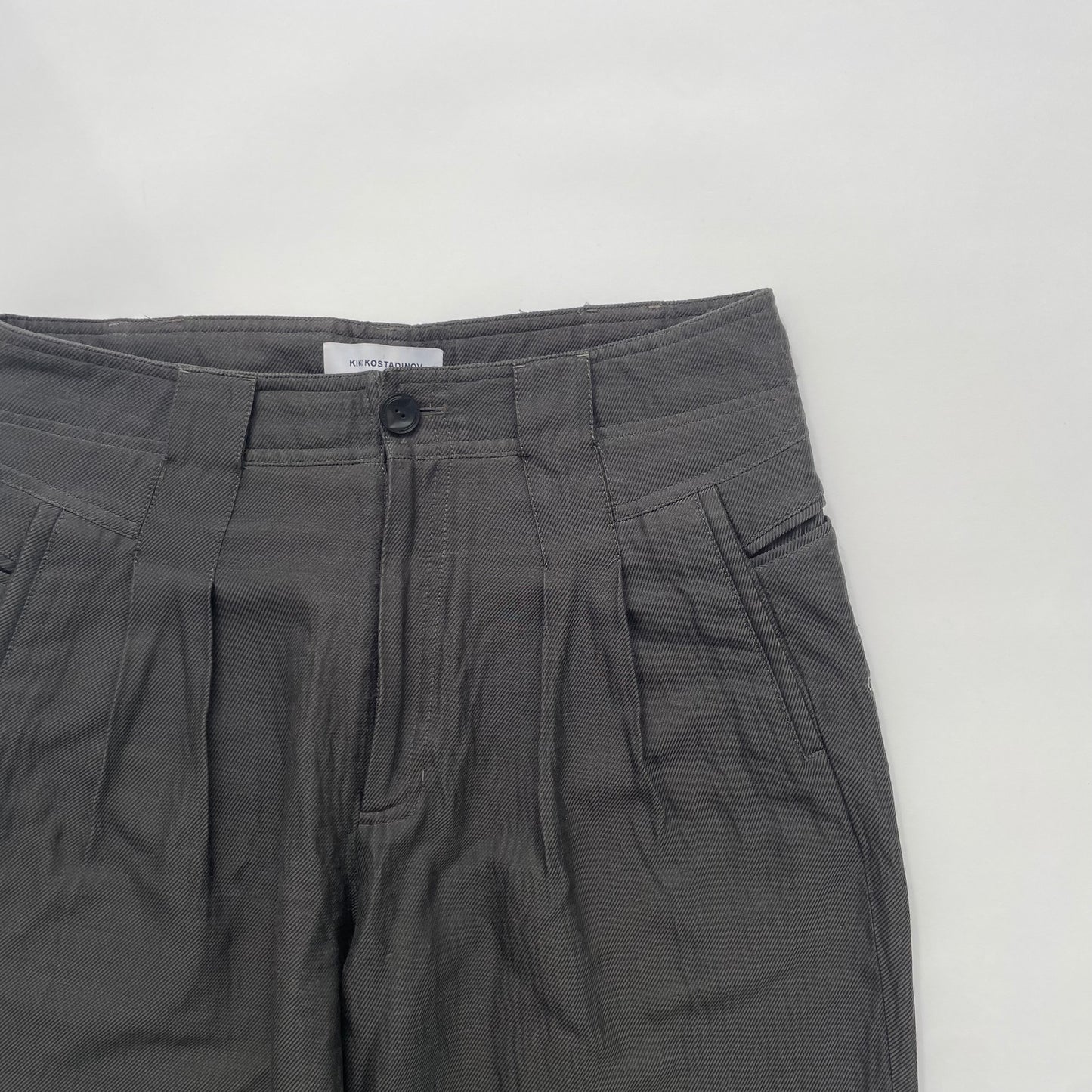 2022aw kiko kostadinov gray pune trousers 46