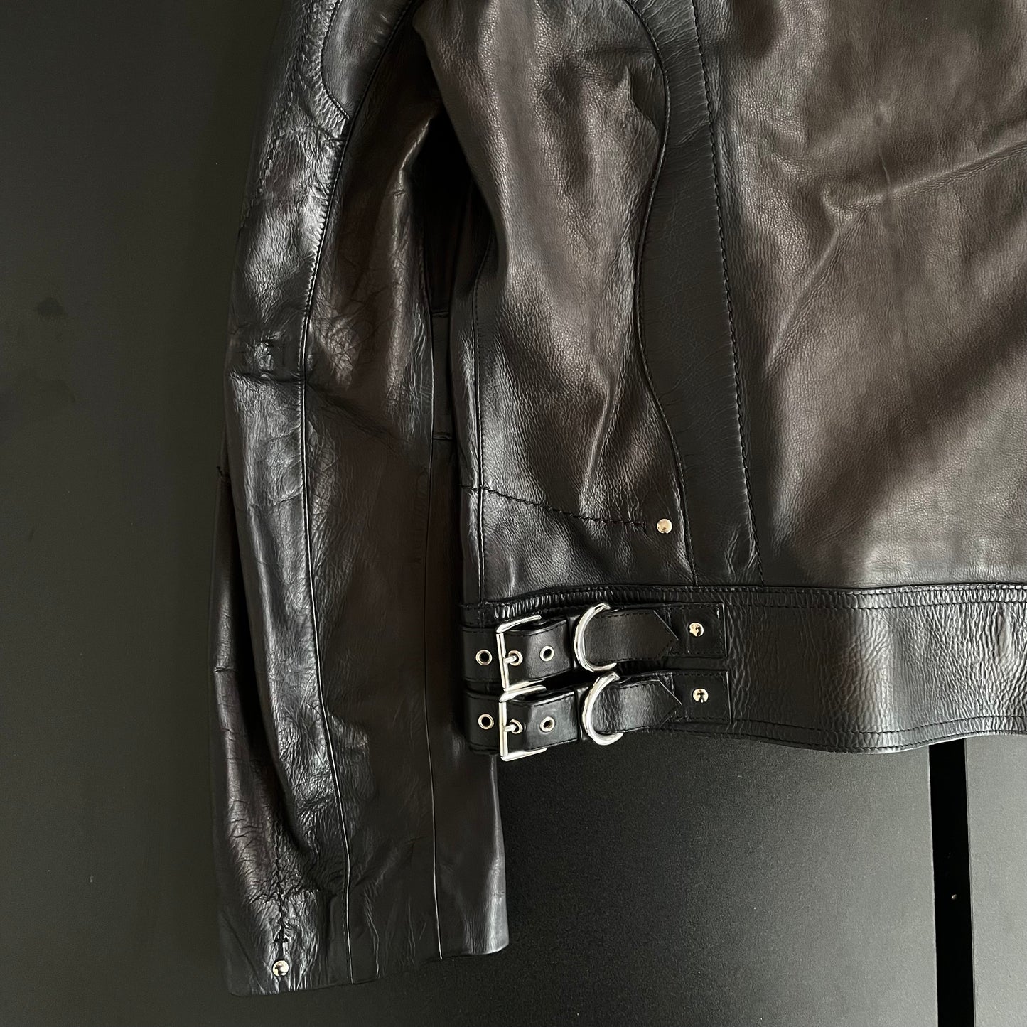 2004ss gucci patchwork leather jacket 48 by Tom ford