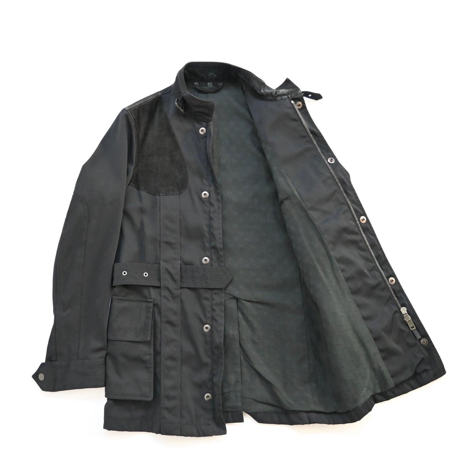 2004aw gucci suede docking  nylon field Jacket 44