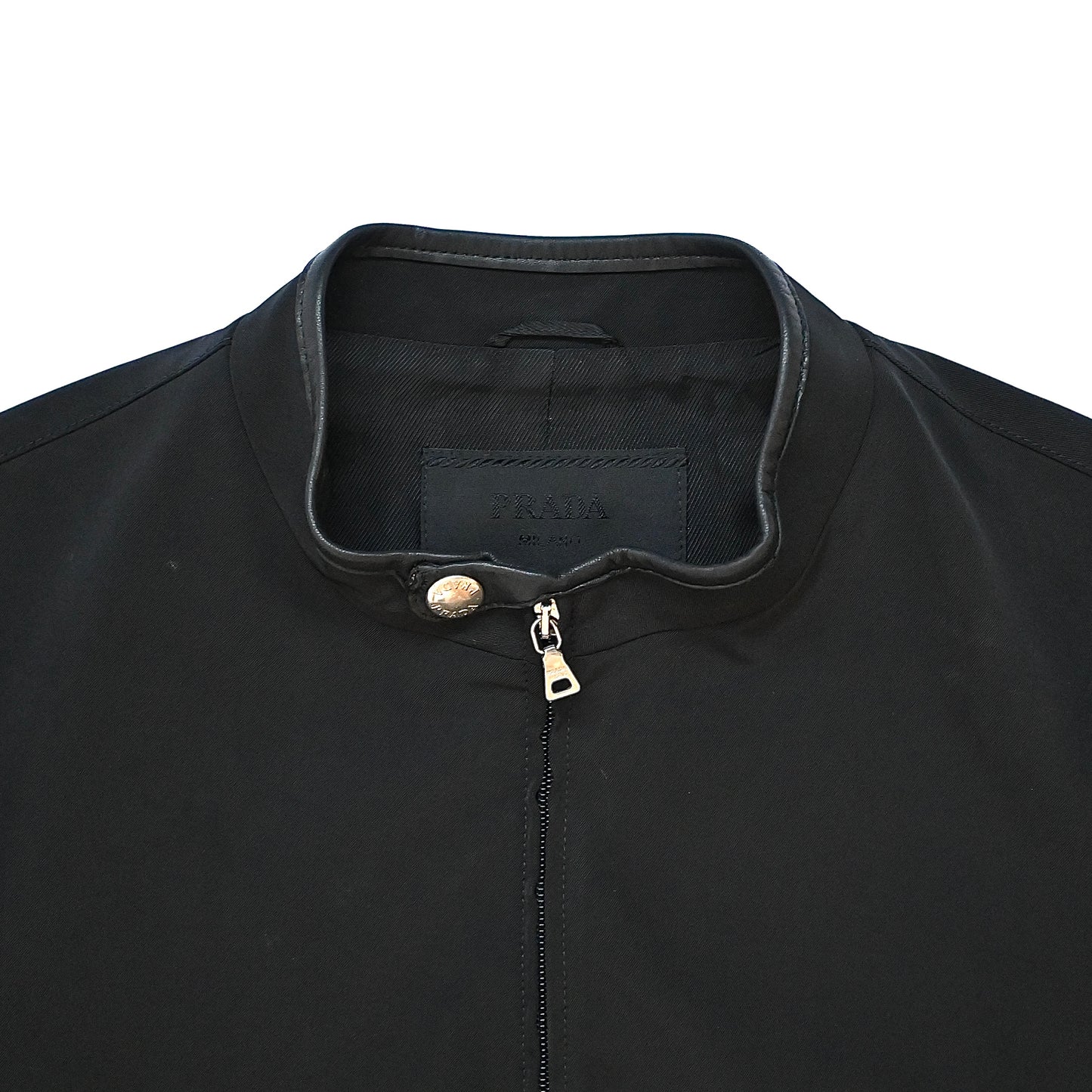 1999aw prada leather piping nylon blouson L