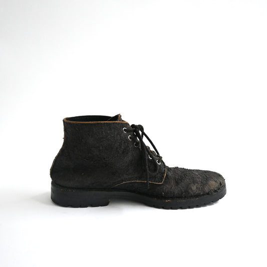 2000s comme des garcons homme crushed suede boots 27