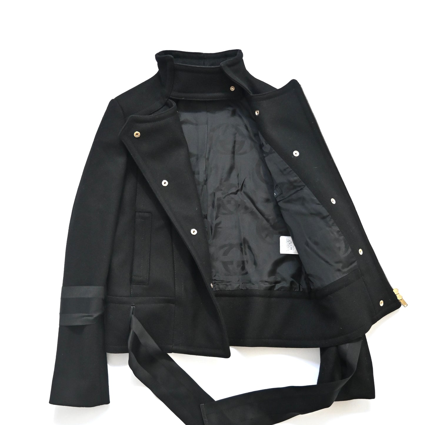 2004aw gucci asymmetric ribbon wool jacket 38 by Tom ford
