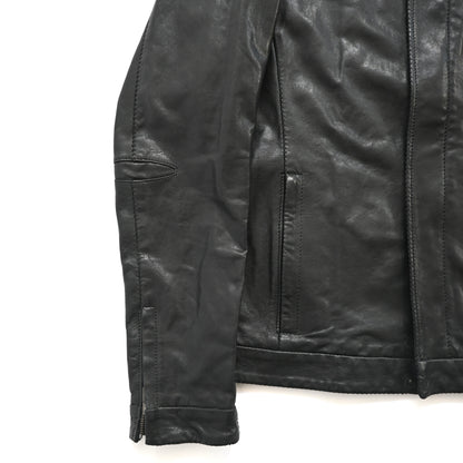 1990s salvatore ferragamo gemuine leather jacket 48
