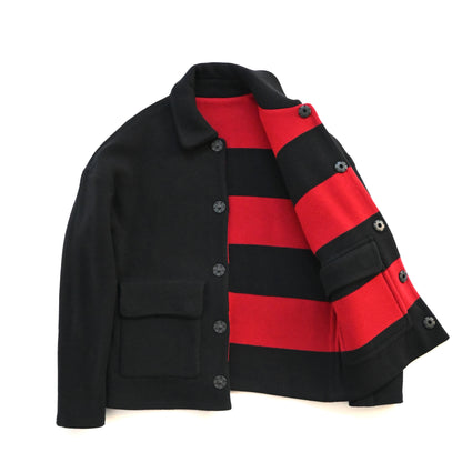 2000s burberry reversible wool blouson L