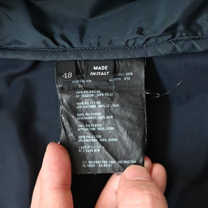 2006aw prada leather piping  nylon blouson 48