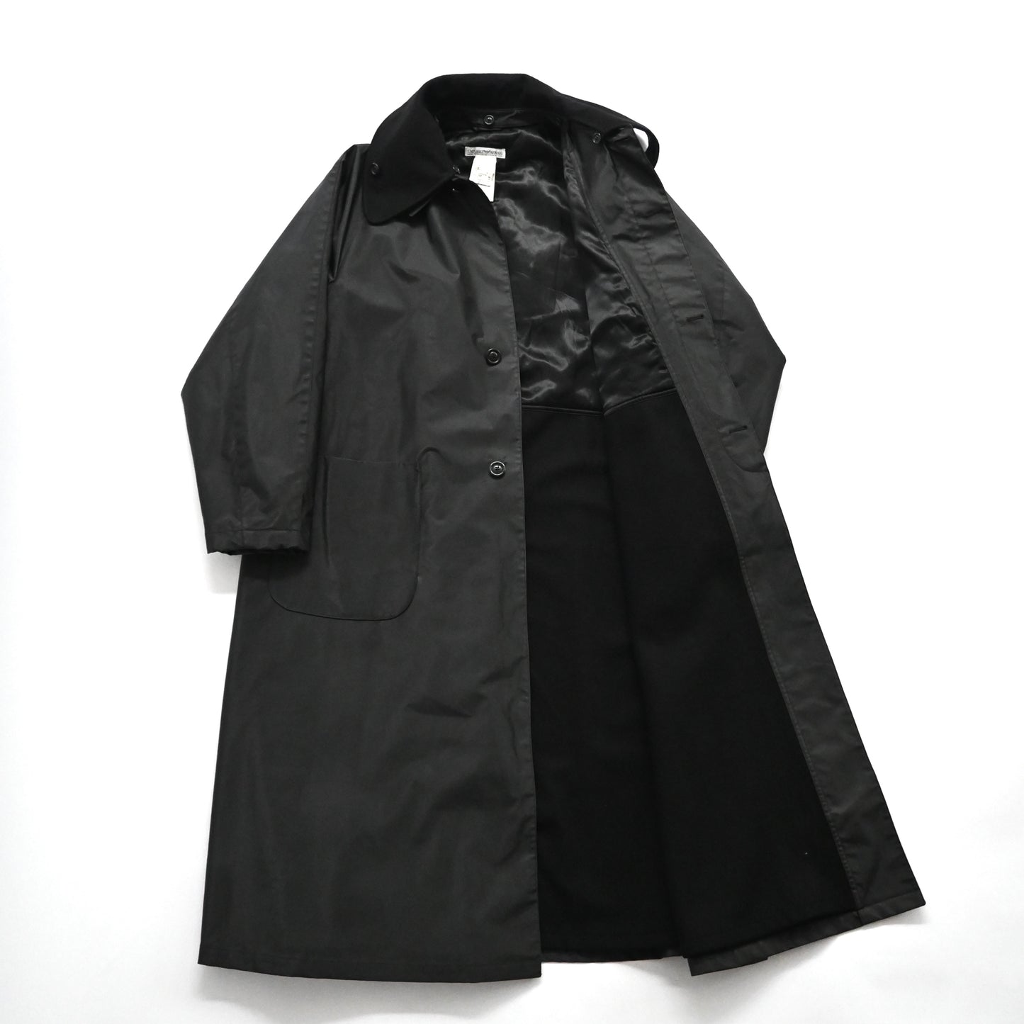 1996aw emporio armani detachable cotton collar vinylon long coat 52