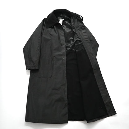 1996aw emporio armani detachable cotton collar vinylon long coat 52