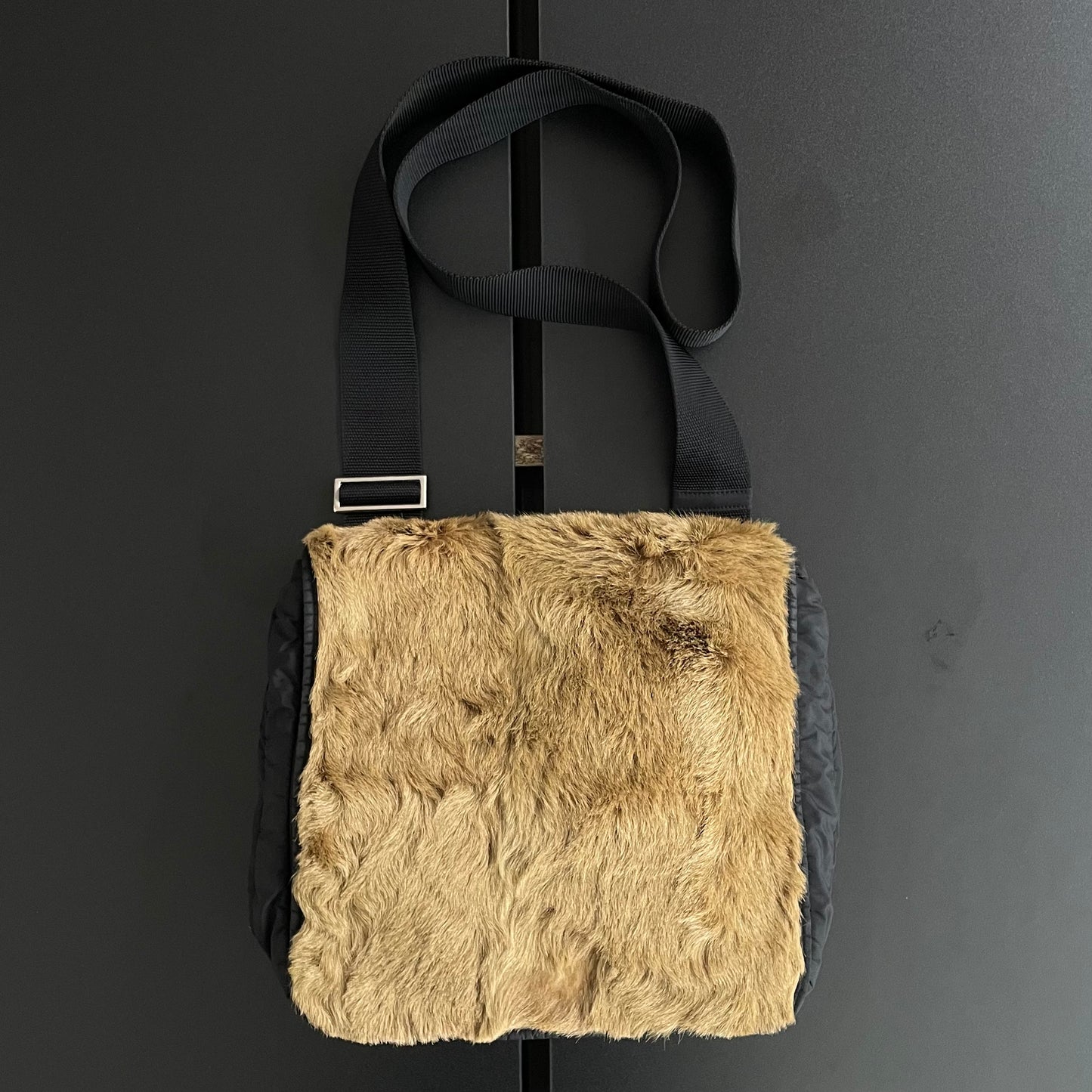 1999aw prada sports fur shoulder bag