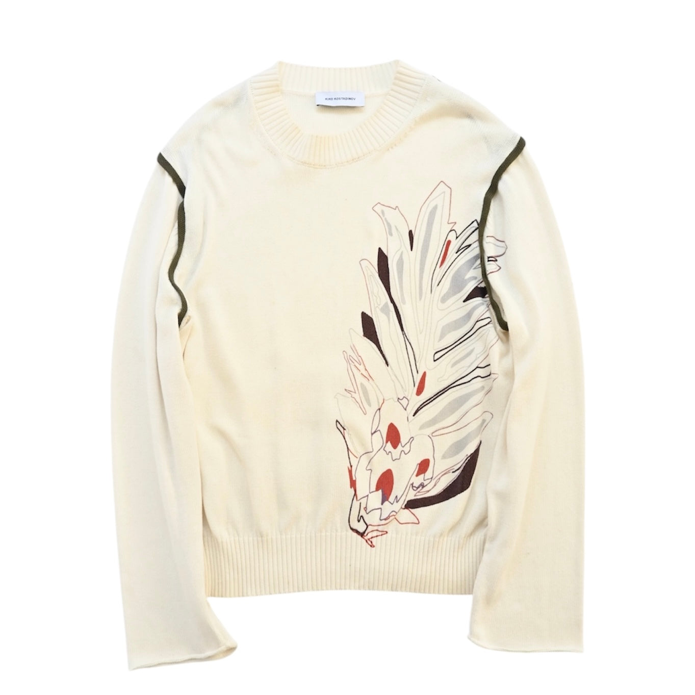 2022ss kiko kostadinov futur printed knit sweater 48