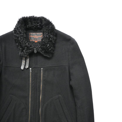 2006aw undercover arts＆crafts fur docking wool blouson 2