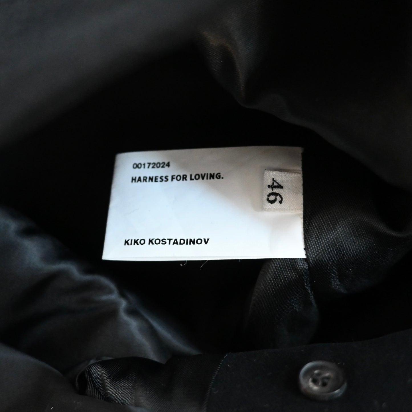 2023aw kiko kostadinov black bendix coat 46