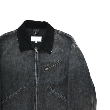 2025ss martin margiela destroyed collar washed denim jacket 50