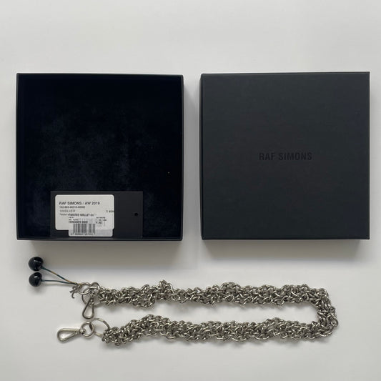 2019aw raf simons twisted black cherry wallet chain