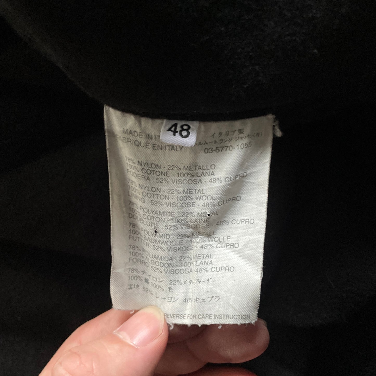 2003aw helmut lang rubberised metal
high neck bondage bomber jacket 48