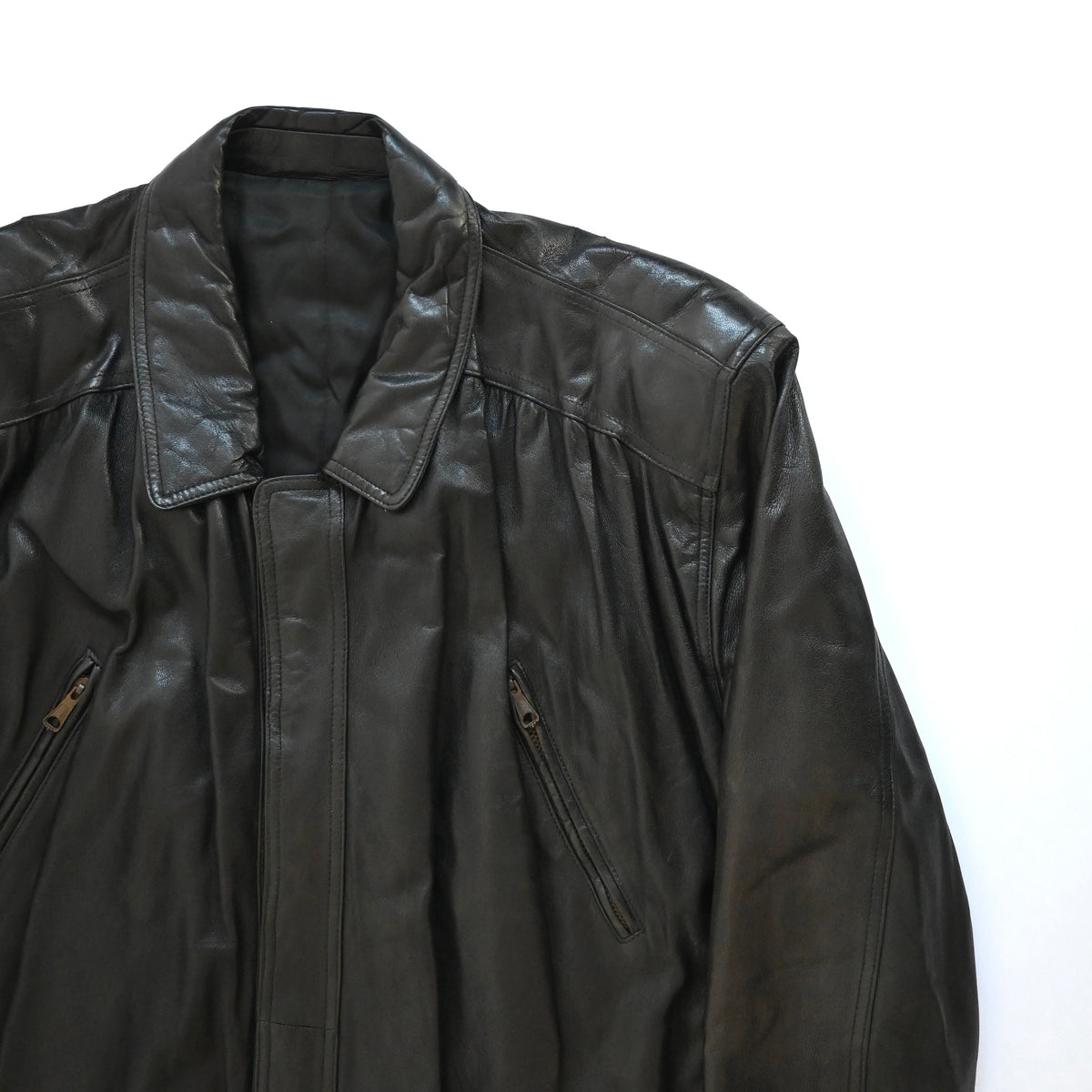 1991aw giorgio armani leather bomber jacket M