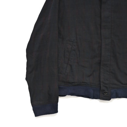 1980s comme des garcons homme check cotton bomber jacket M