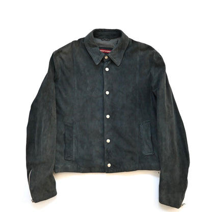 1990s emporio emporio armani suede leather jacket 48