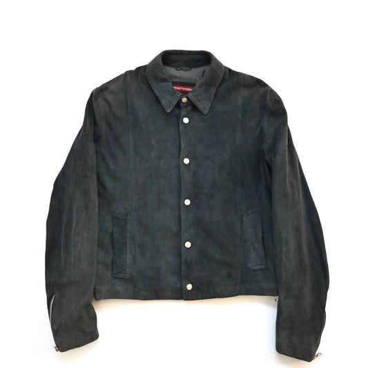 1990s emporio emporio armani suede leather jacket 48