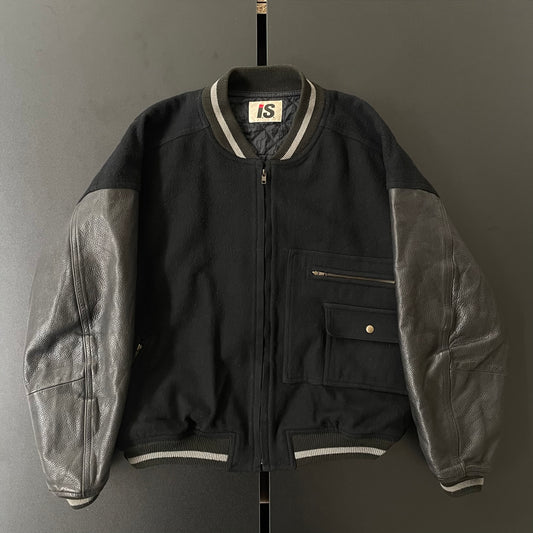 1980s issey miyake caretag varsity Jacket M