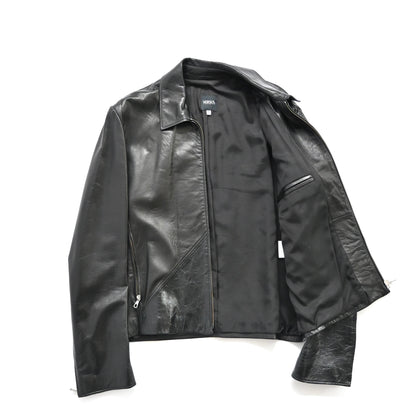 2000s versace pelle leather docking blouson jacket 50