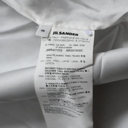 2020aw jil sander wool gabardine ink painting coat 46