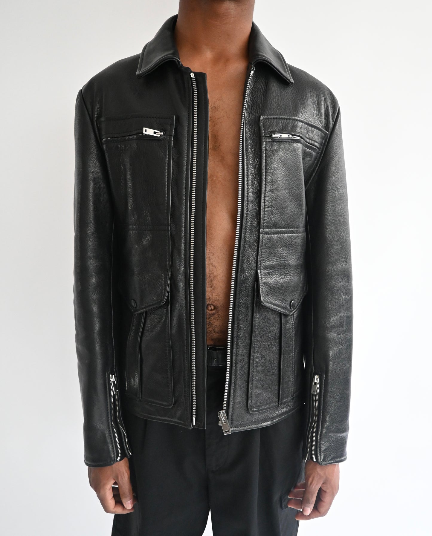 2015aw martin margiela riders cow leather jacket 52