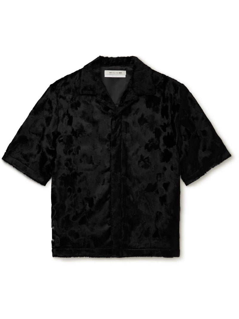 2021ss 1017 alyx 9sm  camp collar faux pony hair shirt 46