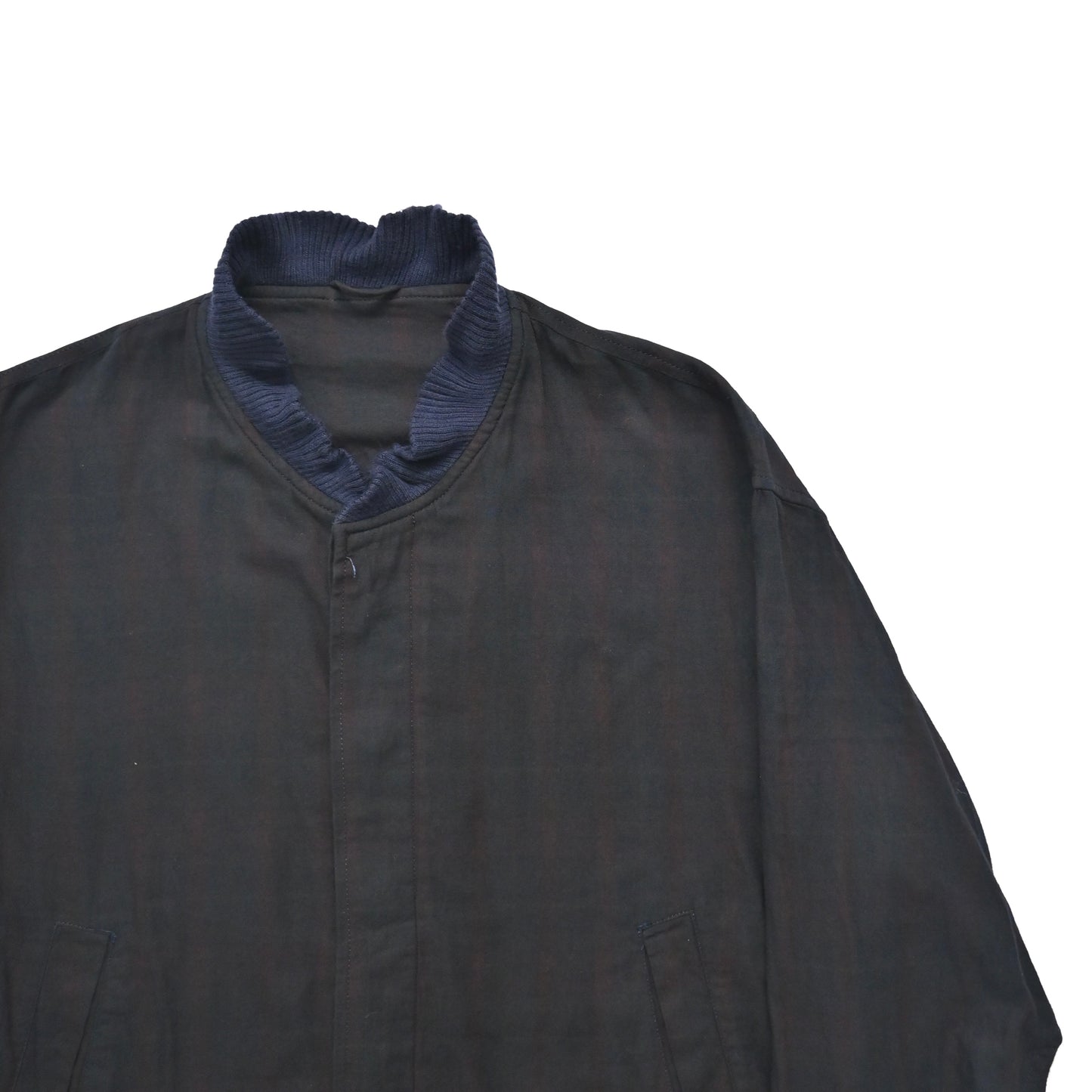 1980s comme des garcons homme check cotton bomber jacket M