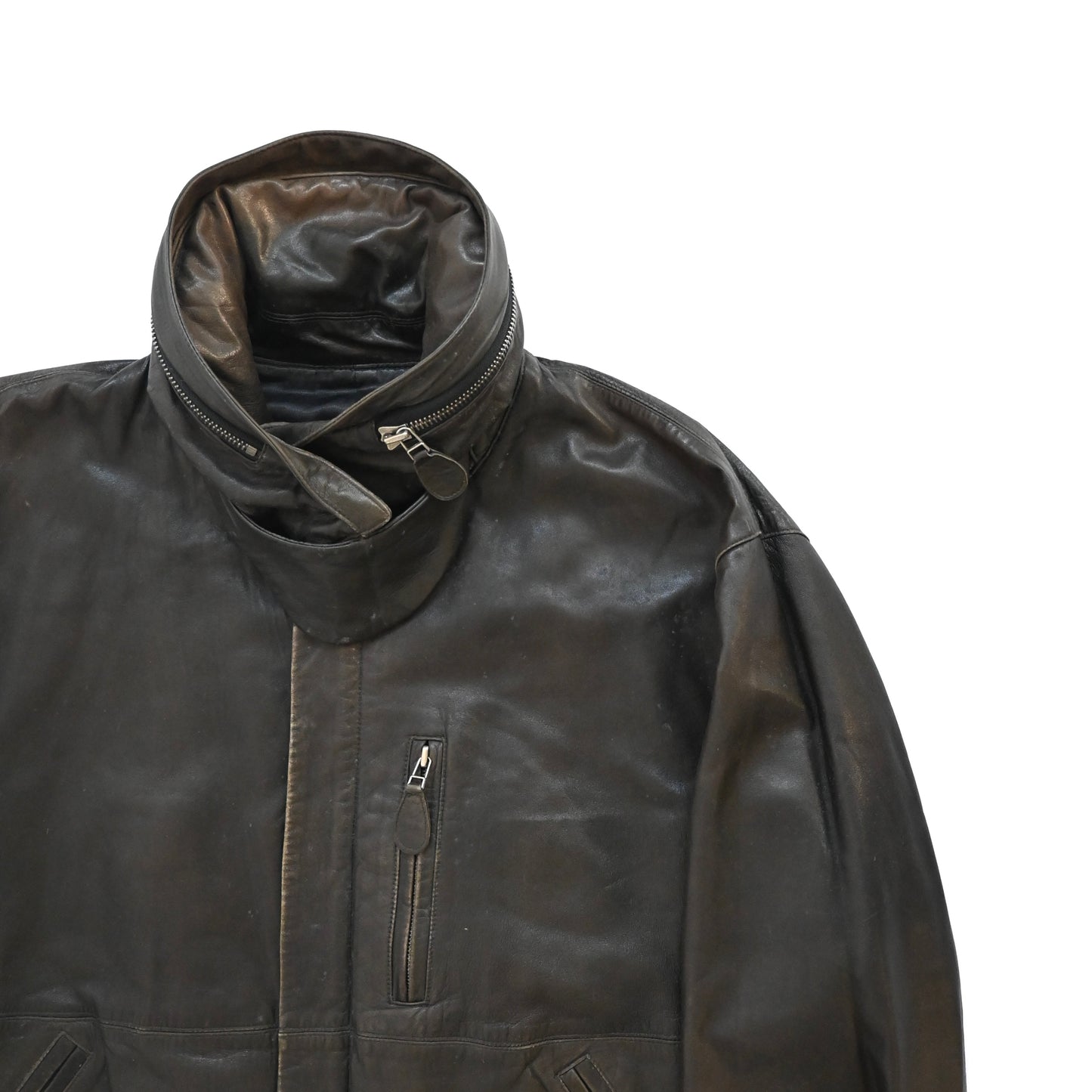 1992ss issey miyake lamb leather flight jacket L