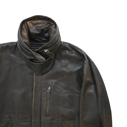 1992ss issey miyake lamb leather flight jacket L