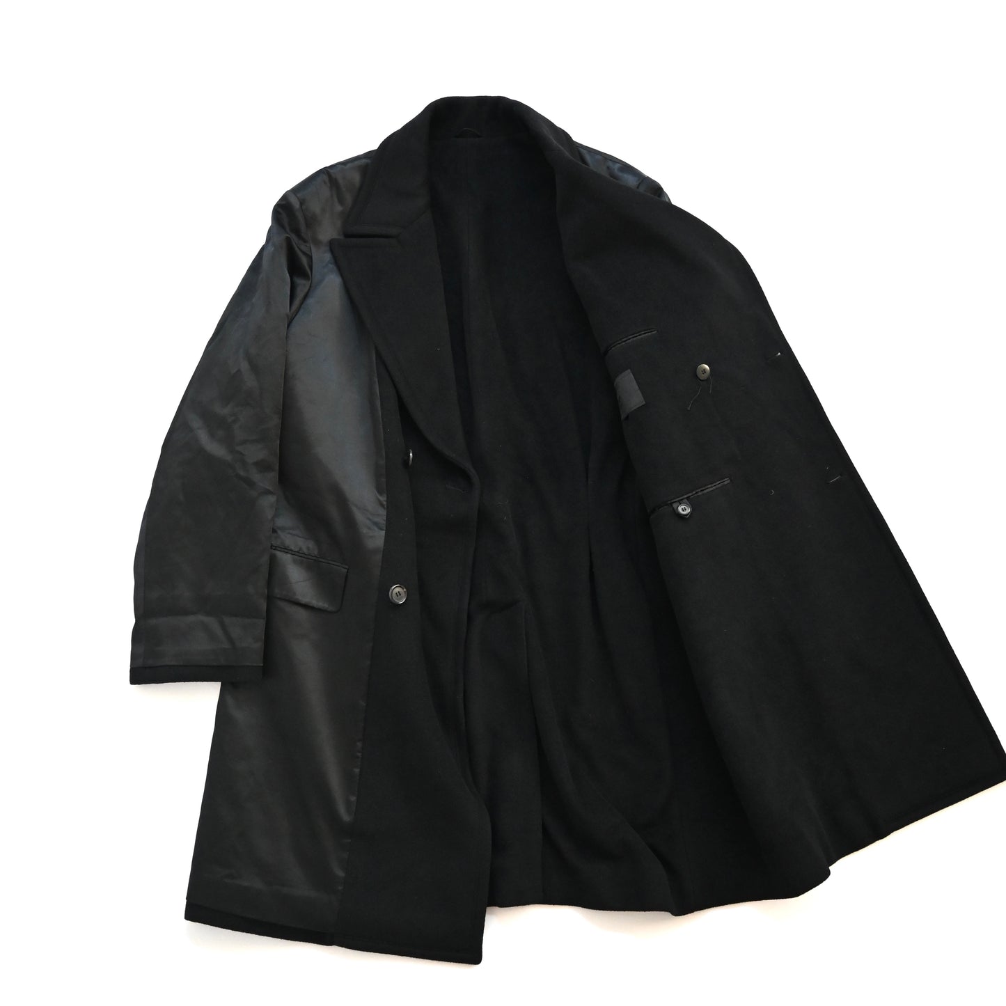 2002aw prada wool docking double coat 52