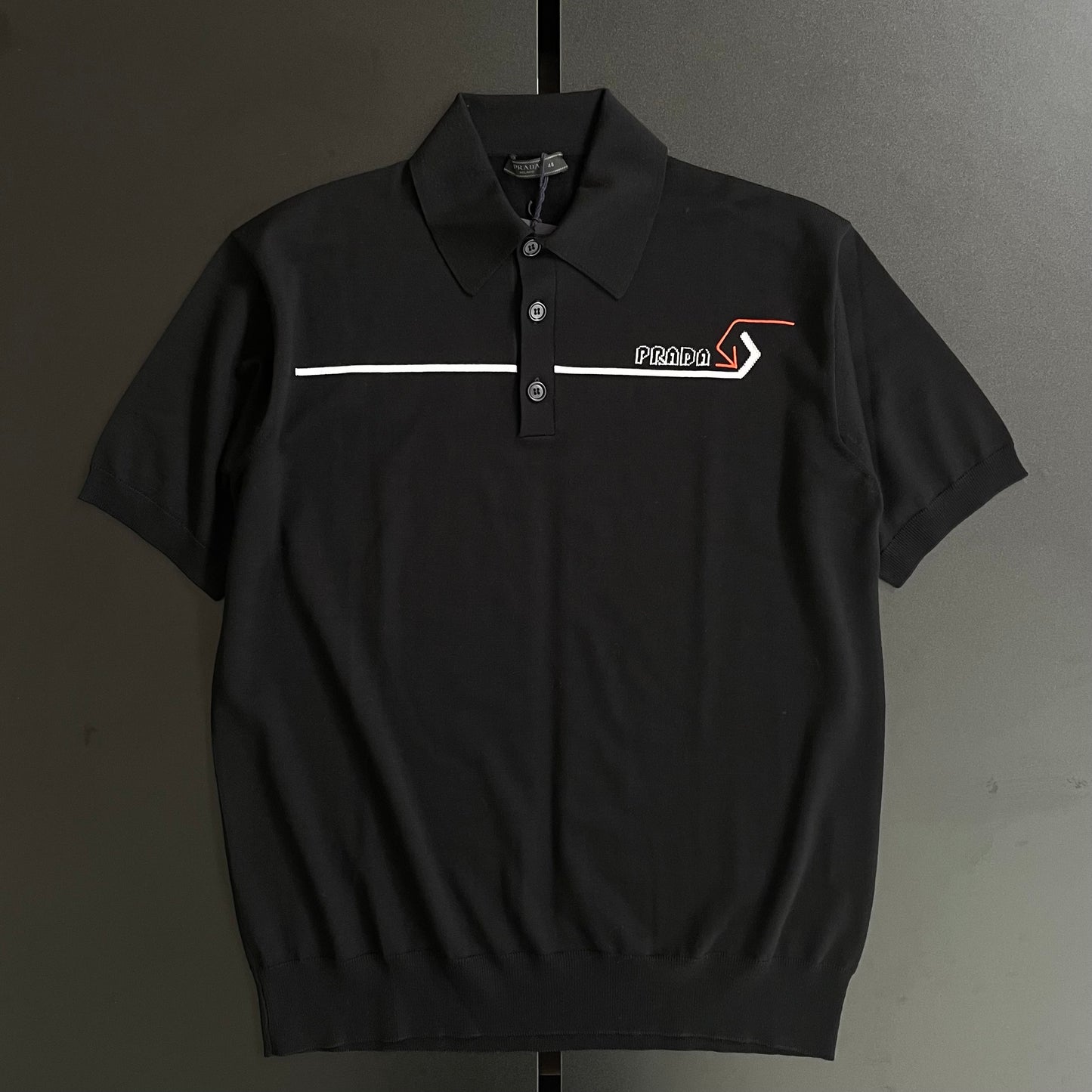 2018ss prada cotton logo polo shirt 48