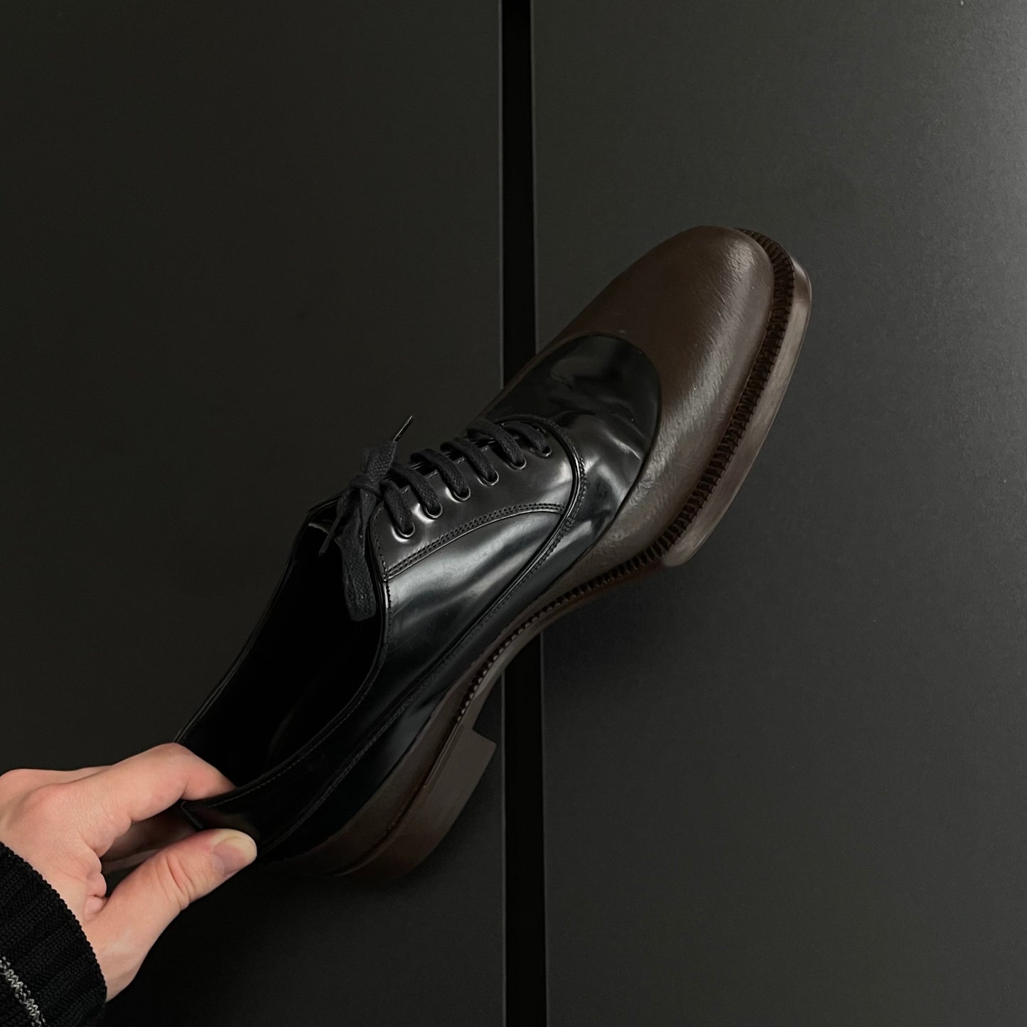 2022aw prada leather rubber shoes 8