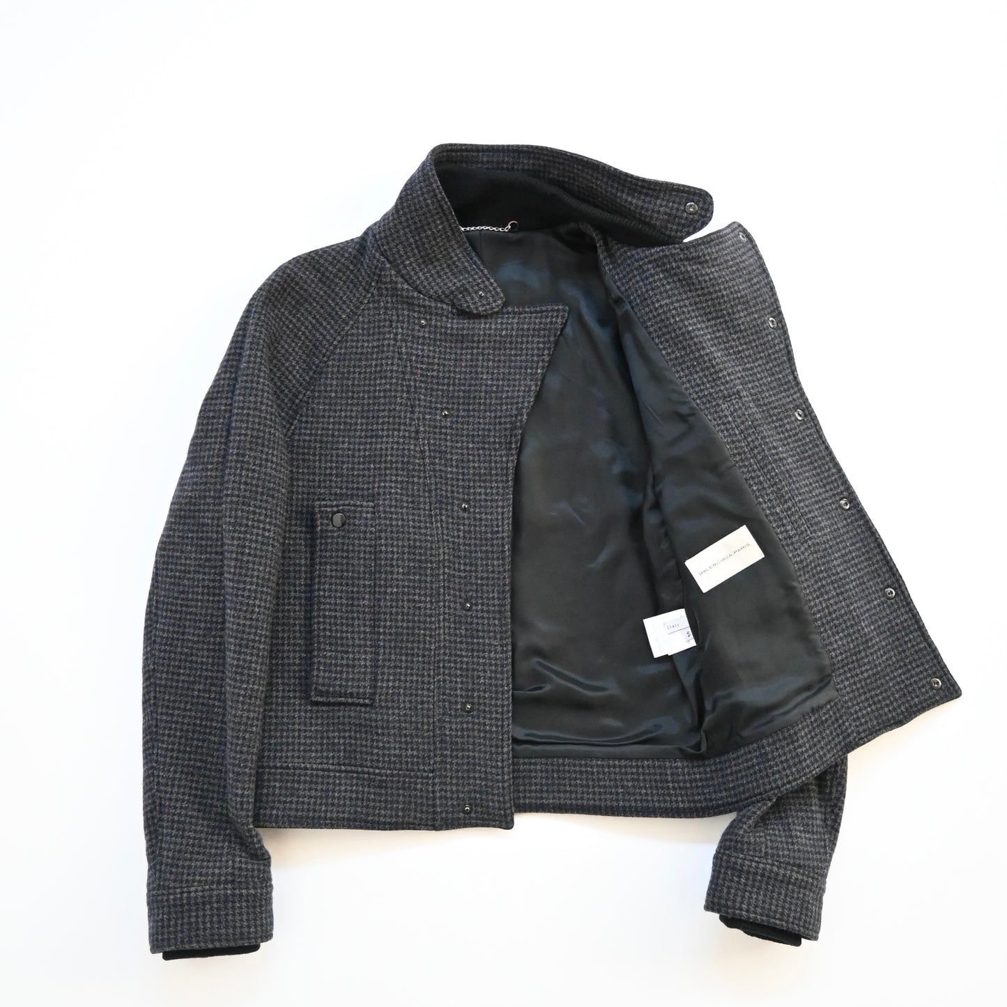 2008aw balenciaga tweed shawl collar jacket 44