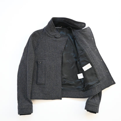 2008aw balenciaga tweed shawl collar jacket 44