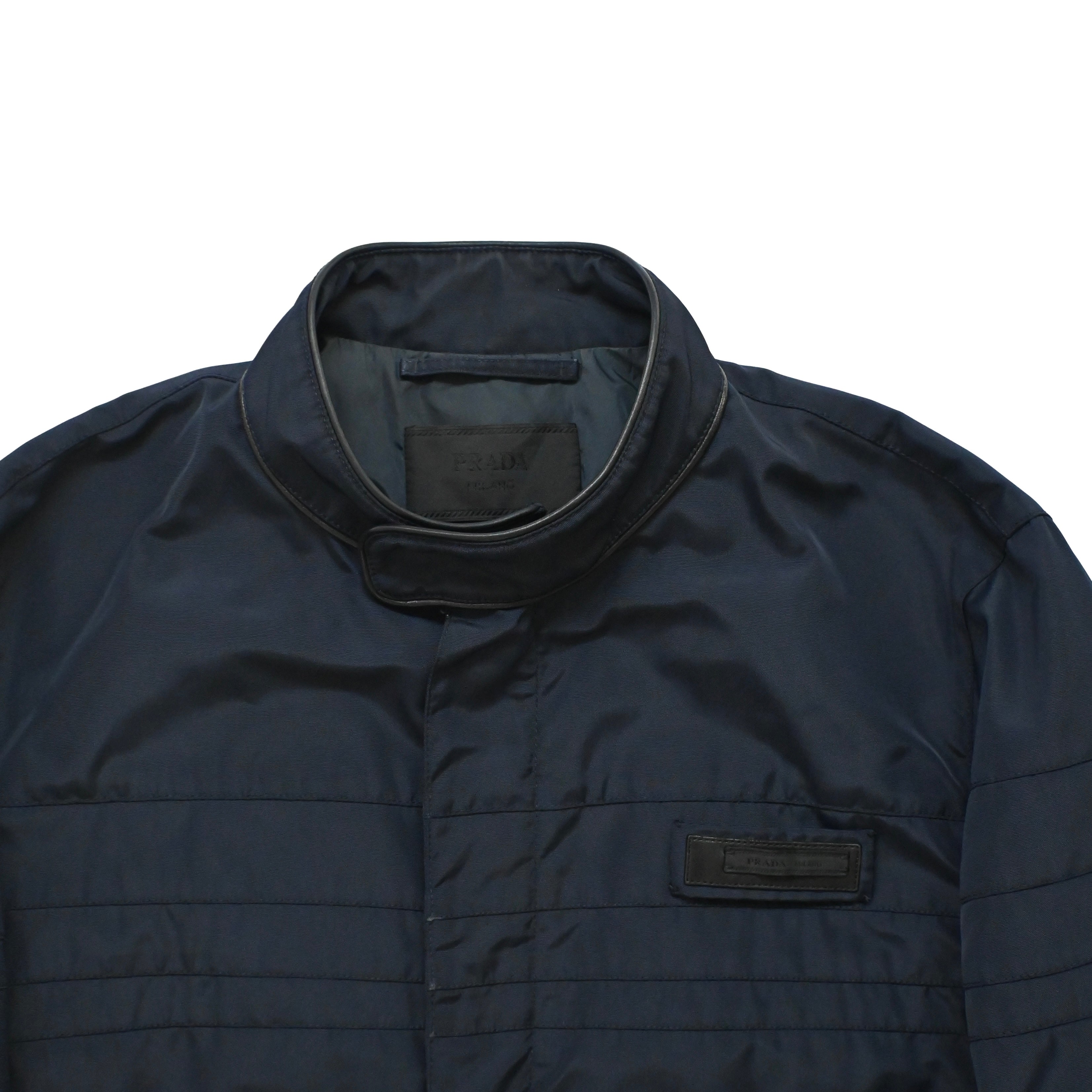 ジャケット・アウター 2006aw prada short nylon blouson XL 2006aw prada leather piping nylon blouson 48 – vexed_store