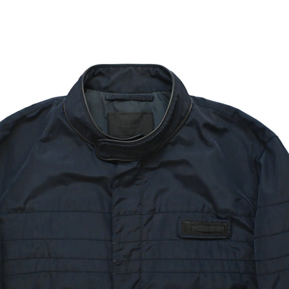 2006aw prada leather piping  nylon blouson 48