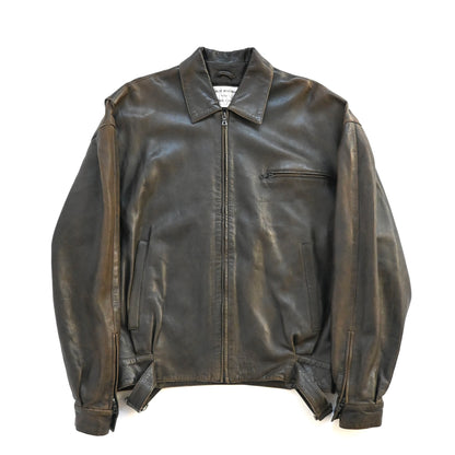 1990s claude montana lamb leather jacket 48