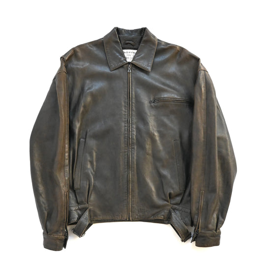 1990s claude montana lamb leather jacket 48