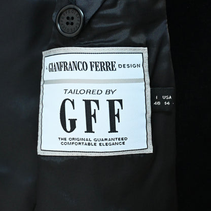 1990s gianfranco ferre velour long coat 48