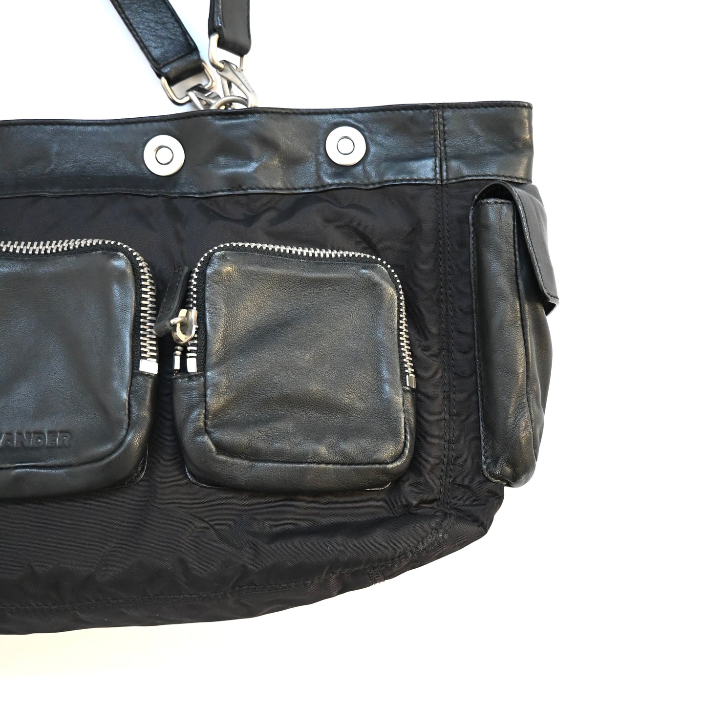 2002ss jil sander leather docking mulch pocket hand bag