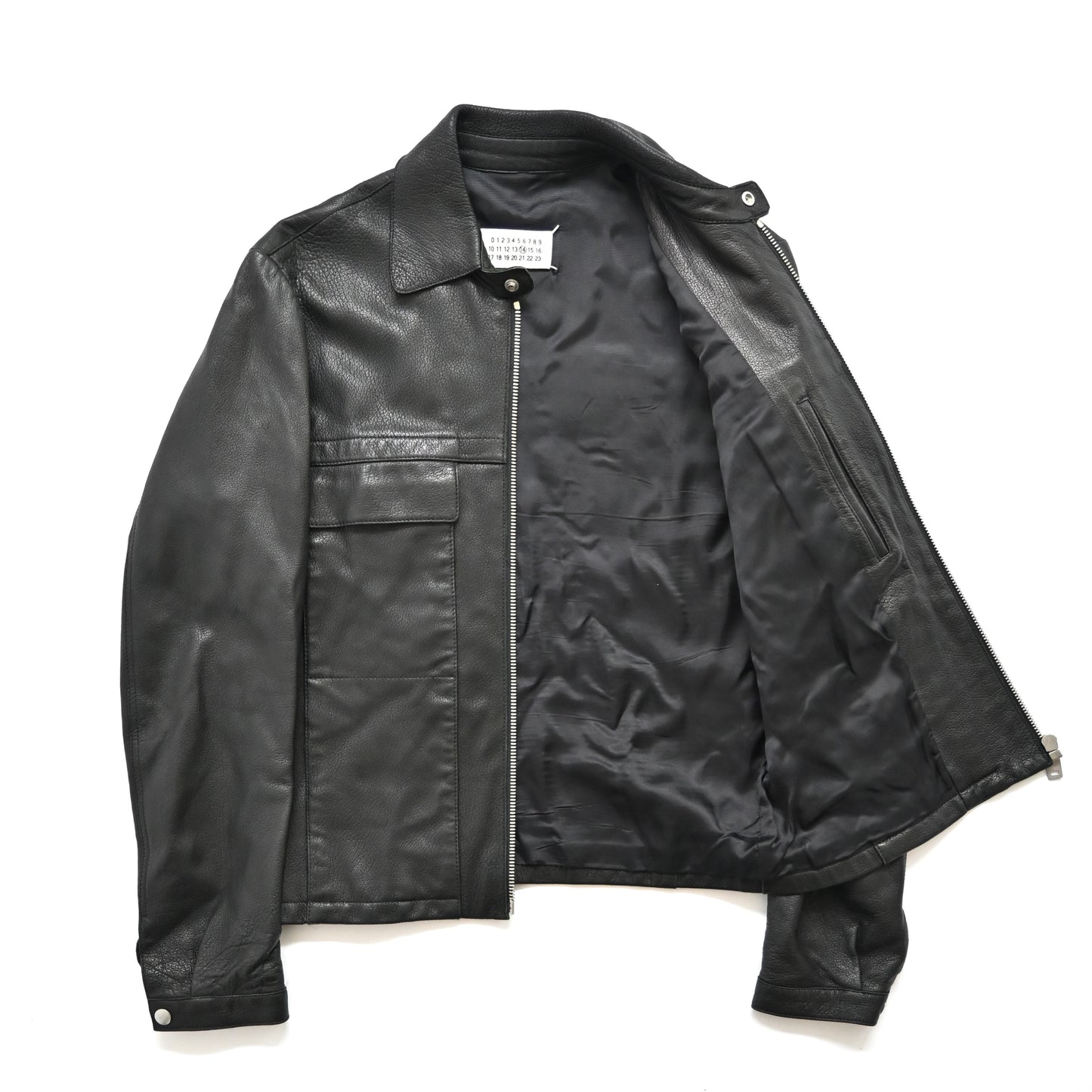 2017aw martin margiela front pocket leather jacket 50