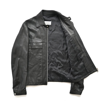 2017aw martin margiela front pocket leather jacket 50
