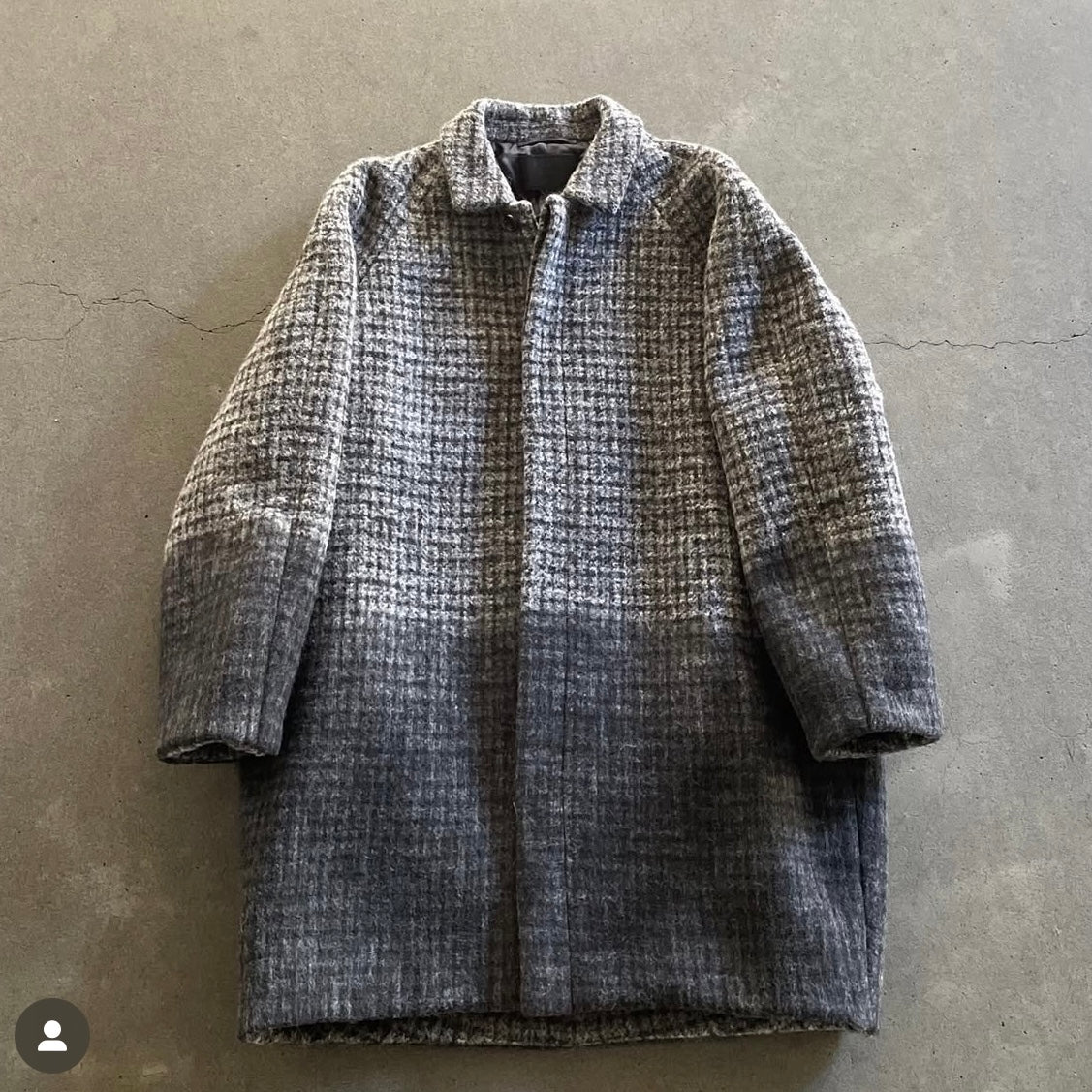 2007aw prada gradation heavy wool coat M